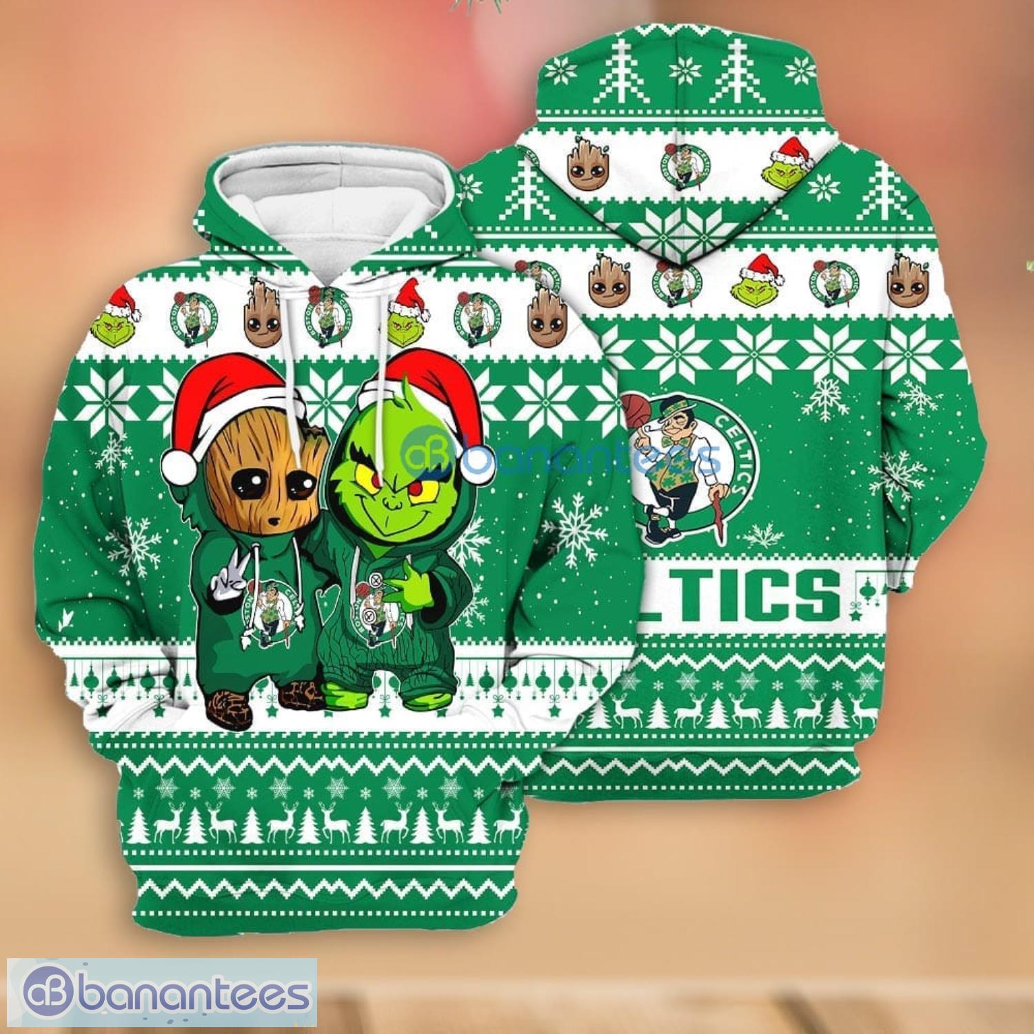 Boston Celtics Baby Yoda Star Wars Lover 3D Hoodie Christmas Gift
