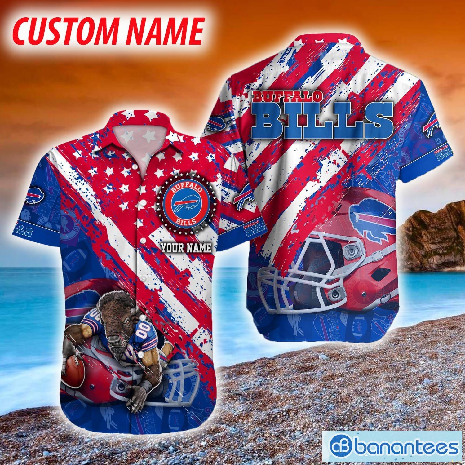 Buffalo Bills NFL Angry Star Hawaiian Shirt Custom Name For Fans Gift - Buffalo Bills NFL Angry Star Hawaiian Shirt Custom Name For Fans Gift