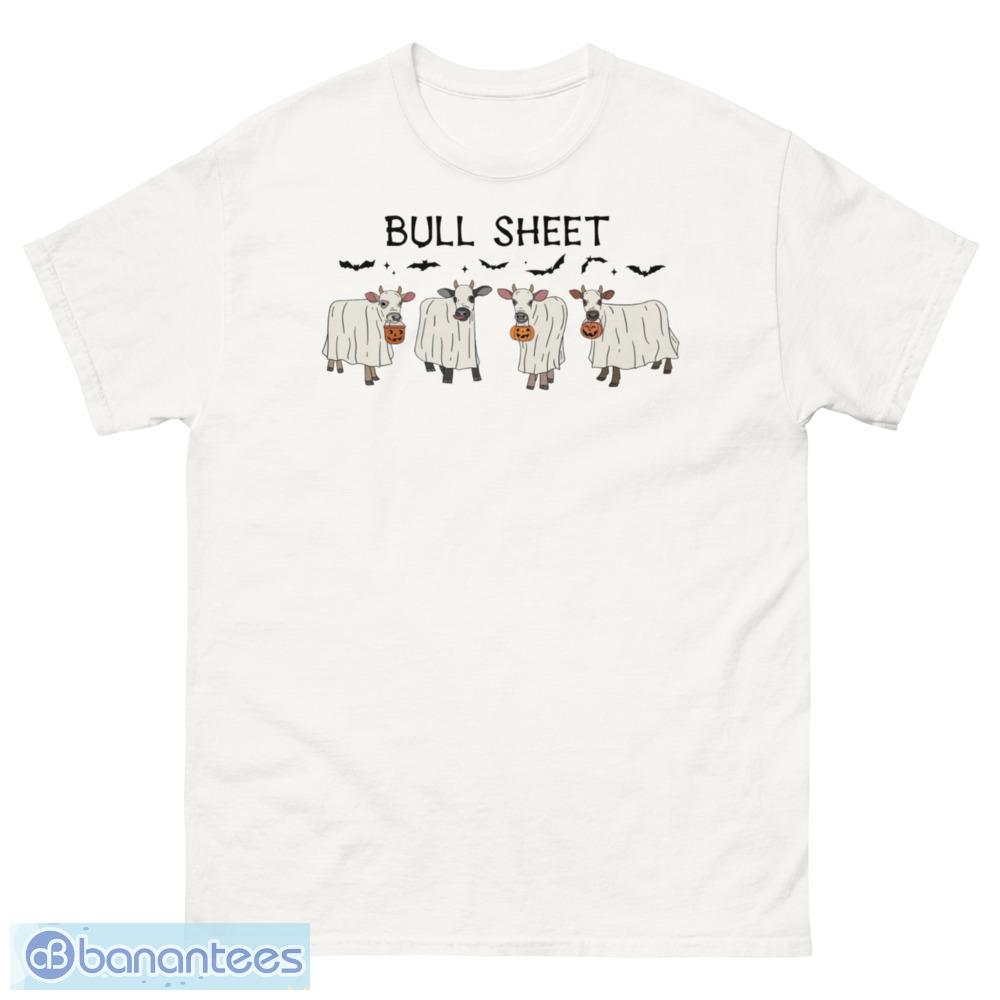 Bull Sheet Halloween Ghost Cow T-Shirt - 500 Men’s Classic Tee Gildan