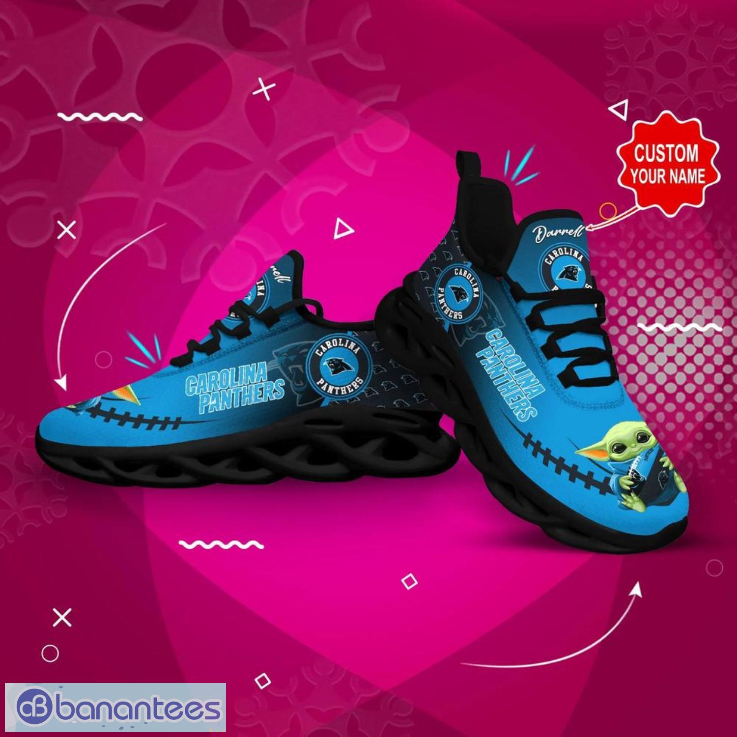 Carolina Panthers NFL Custom Name Unique Max Soul Shoes Gift For Fans  Running Sneaker - Banantees