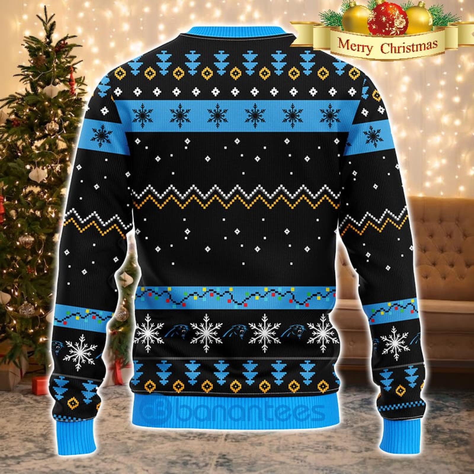 NFL Carolina Panthers Christmas All Over Print Fun Ugly Sweater