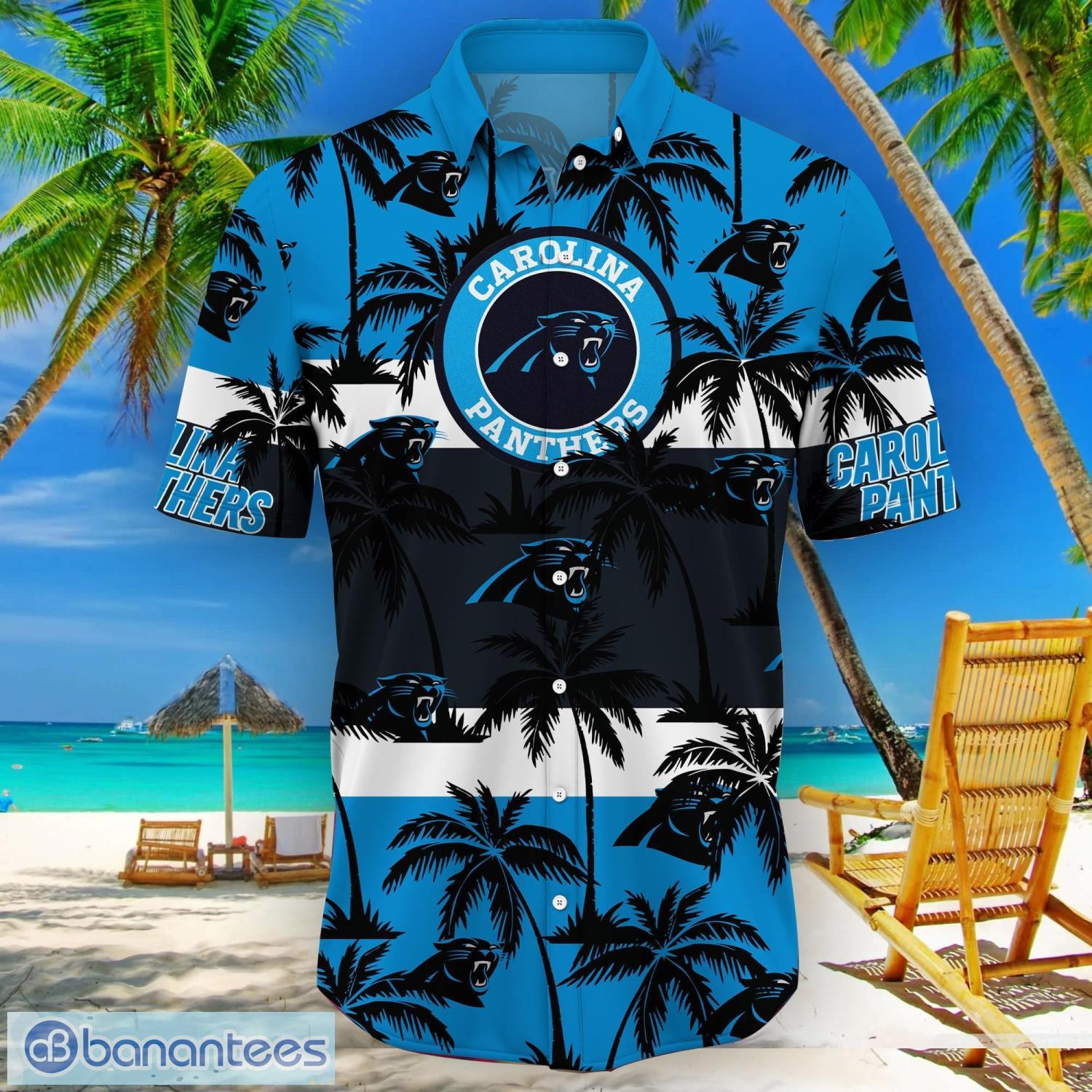 Surf and Palm T-Shirt - Carolina Blue