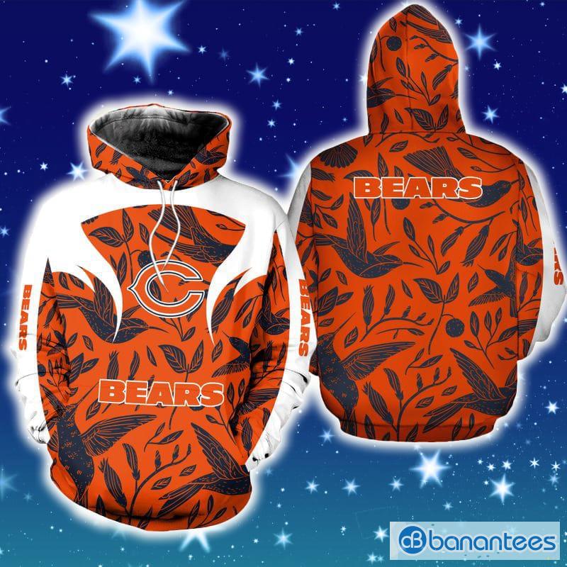 Chicago Bears Leaf Bird Hoodie Zip Hoodie Christmas Fans All Over Printed  Gift For Men And Women - Banantees