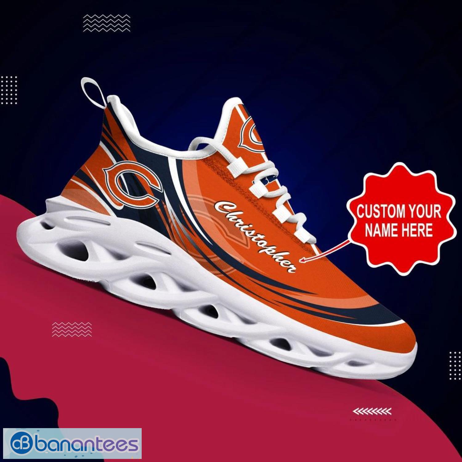 Chicago Bears NFL Max Soul Shoes Custom Name Sneakers Personalized Gifts  For NFL Fans - Banantees