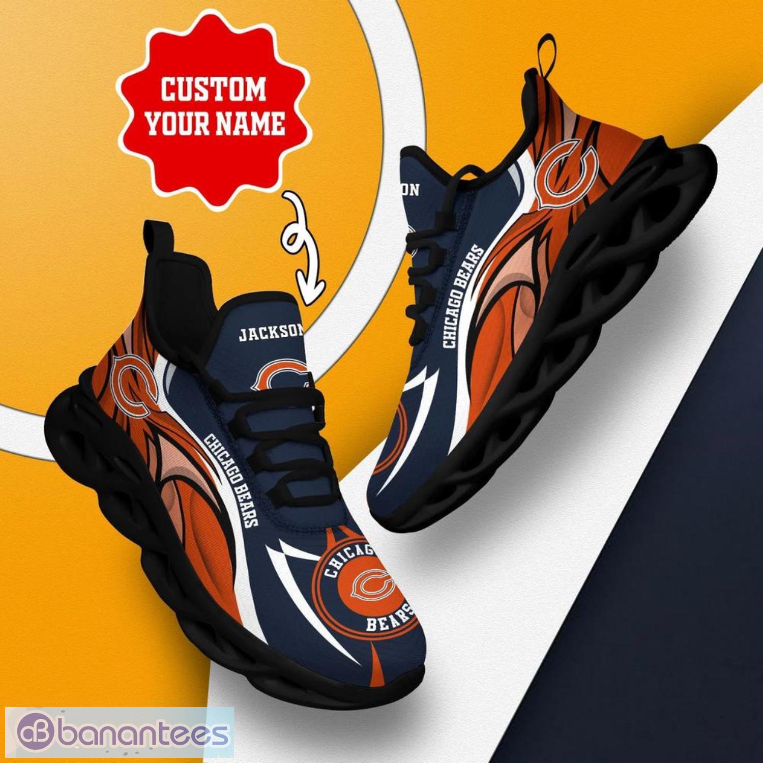 Chicago Bears Personalized Name NFL Max Soul Shoes Men And Women