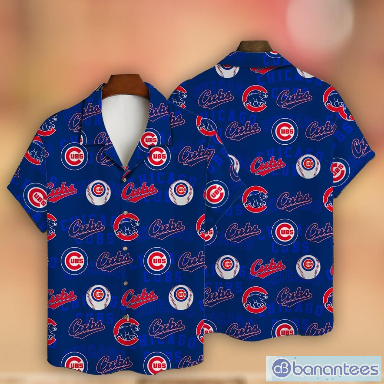 Chicago Cubs Major League Baseball Simple Pattern 3D Print Hawaiian Shirt New Trend For Fans Product Photo 1