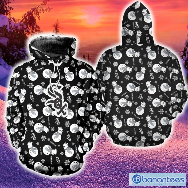 Chicago White Sox Christmas Snowman 3D Hoodie Zip Hoodie Print Holiday Gift For Fans - Chicago White Sox Christmas Snowman 3D Hoodie Zip Hoodie Print Holiday Gift For Fans
