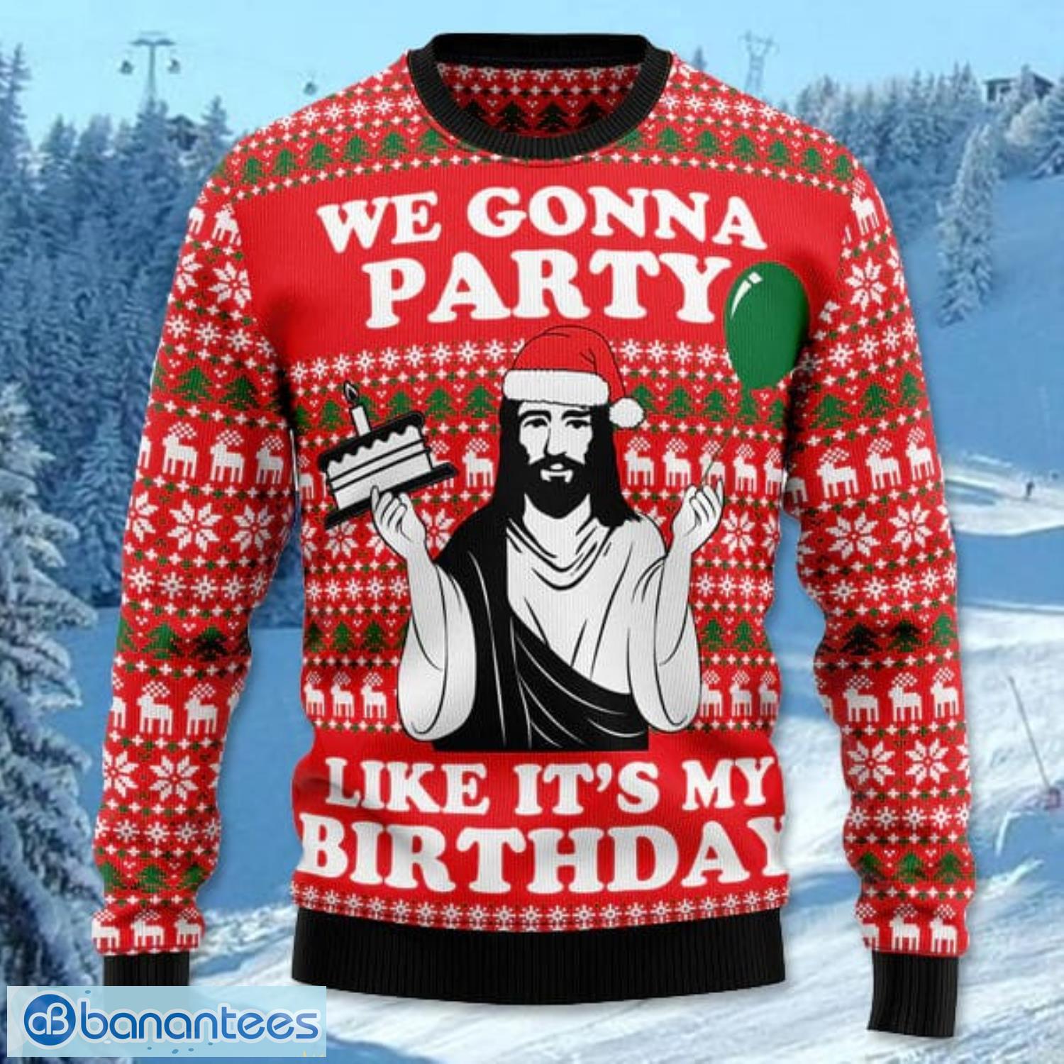 christian party all over printed 3d ugly christmas sweater noel men and women gift 1 image Christian Party All Over Printed 3D Ugly Christmas Sweater Noel Men And Women Gift Product Photo 2