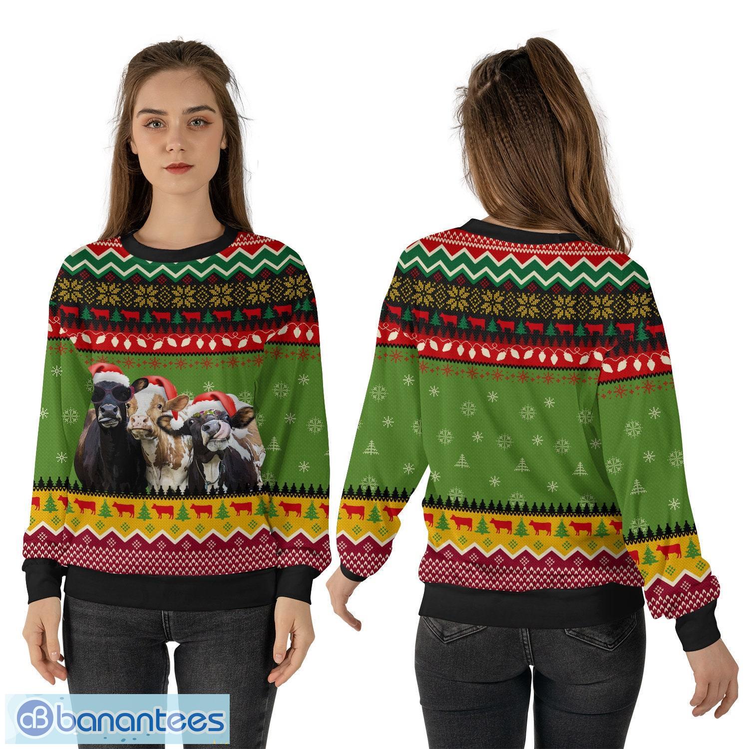 Christmas Cow Christmas Gift Ugly Christmas Sweater For Weifer Cow Lover Product Photo 1