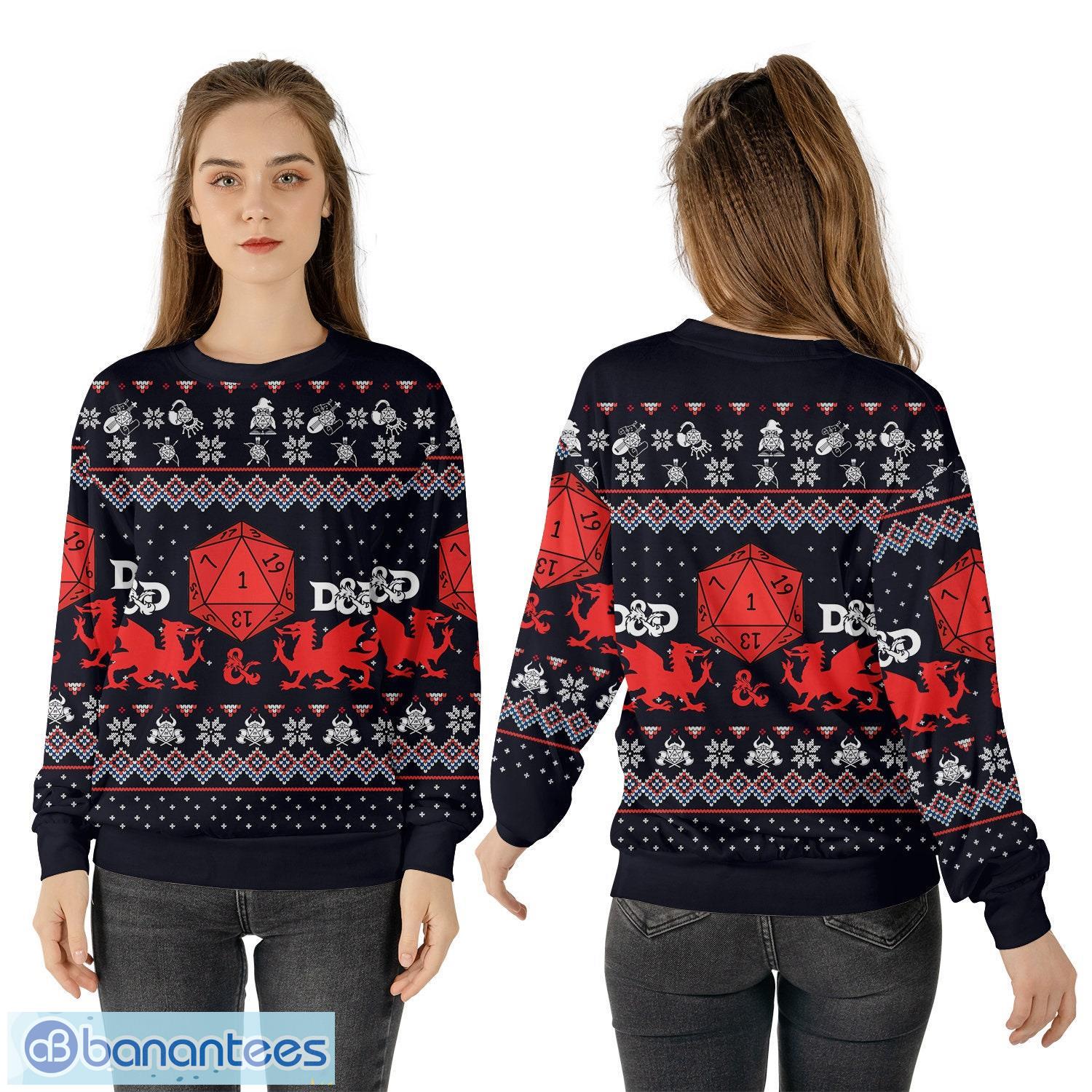 Christmas Dice Dragons Christmas Gift Ugly Christmas Sweater Product Photo 1