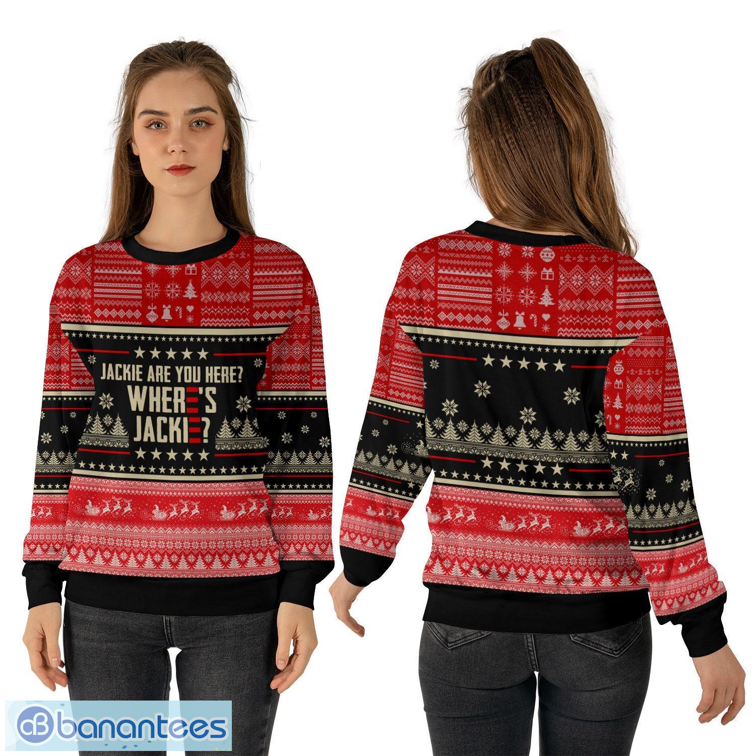 Christmas Funny Biden Jackie Are You Here Where Is Jackie Christmas Gift Ugly Christmas Sweater Product Photo 1