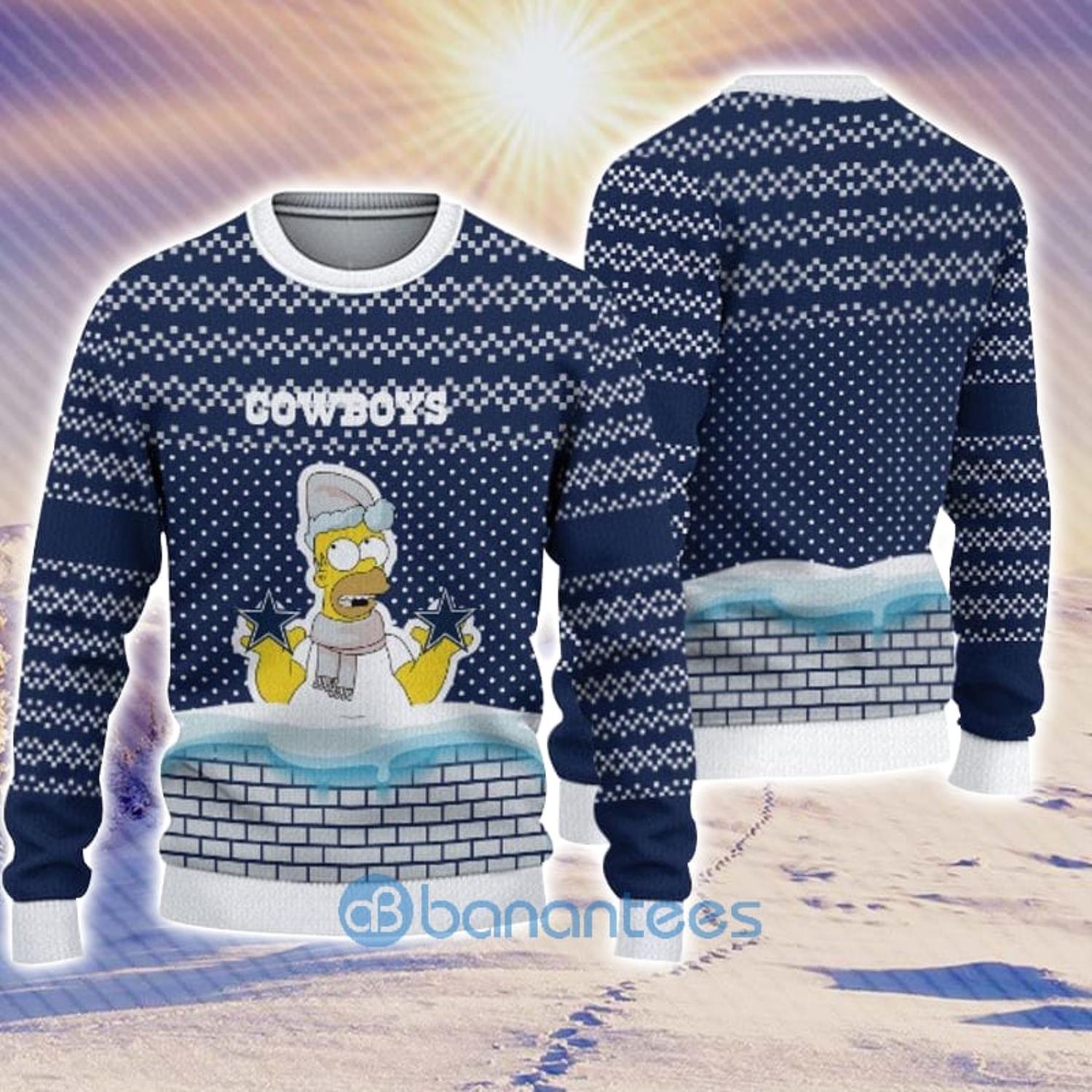 Dallas Cowboys Christmas Simpson Ugly Sweater For Men Women - Banantees