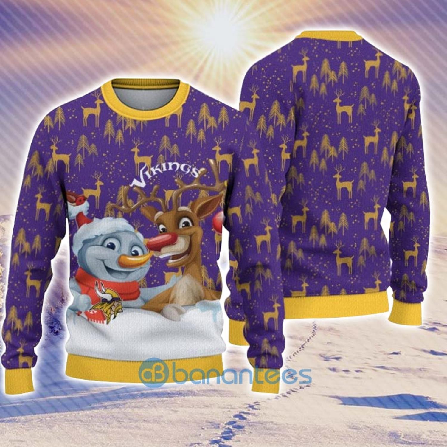 NFL Minnesota Vikings Cute Stitch Christmas Gift Ugly Christmas Sweater -  Banantees