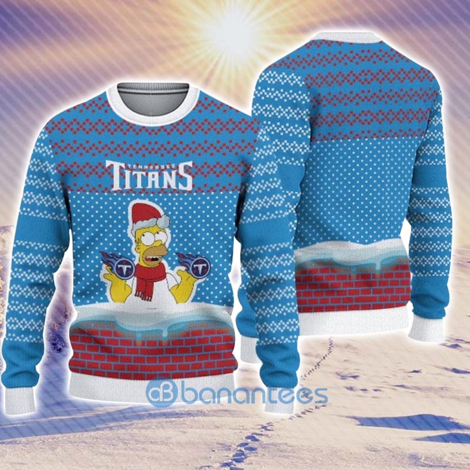 Tennessee Blue Titans Fan Ugly Christmas Sweater Style Leggings