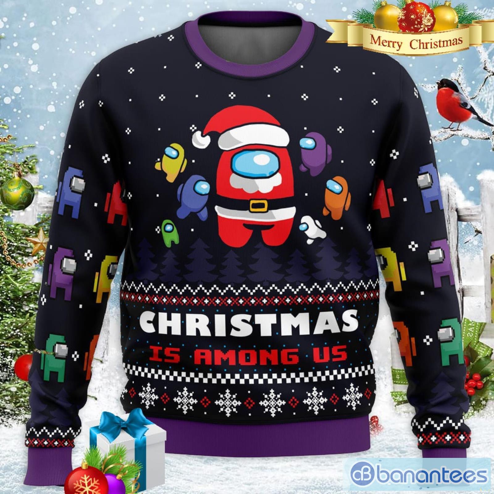 Christmas is Among Us Xmas Men And Women Christmas Gift 3D Ugly Christmas Sweater Product Photo 1
