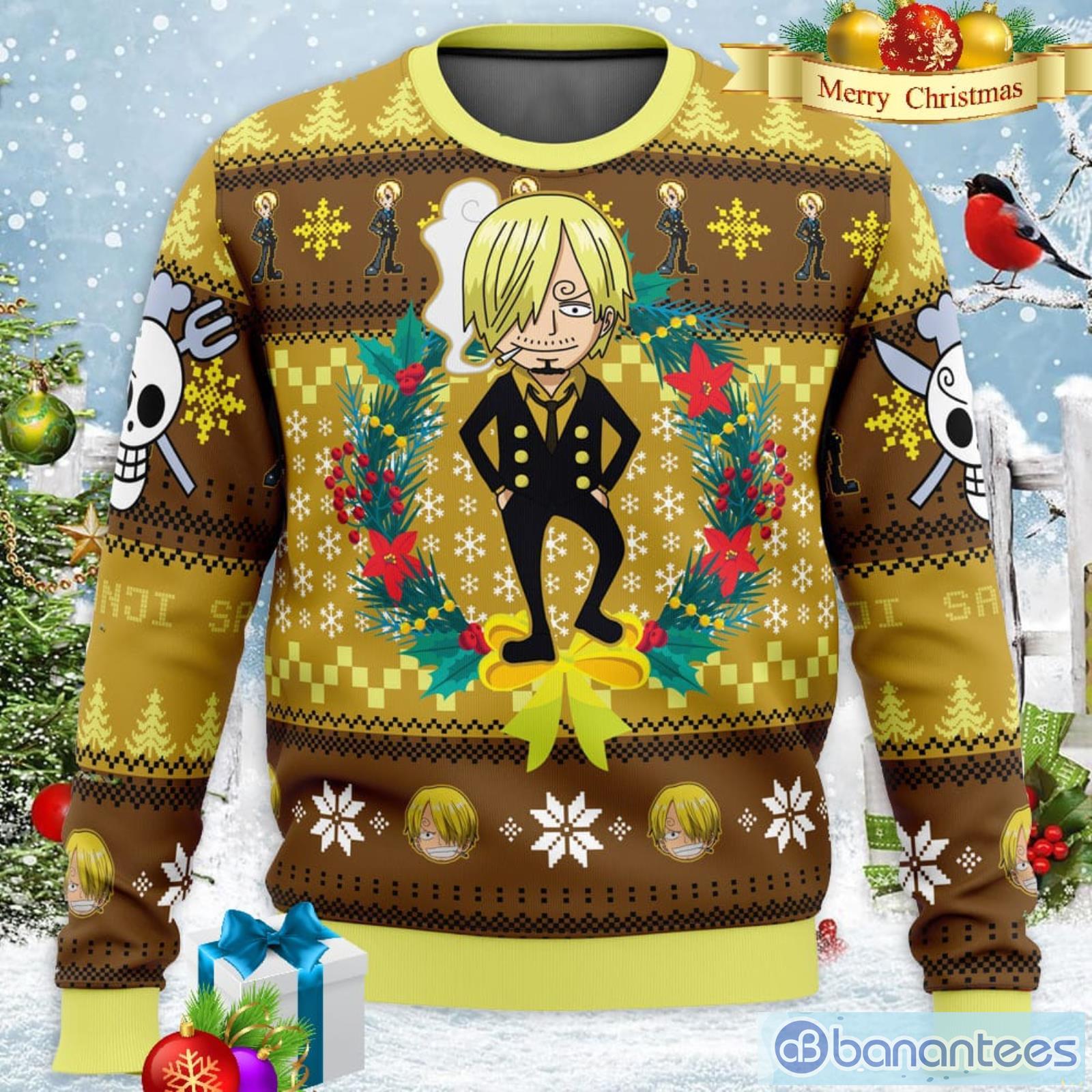 Christmas Sanji One Piece Xmas Men And Women Christmas Gift 3D Ugly  Christmas Sweater - Banantees