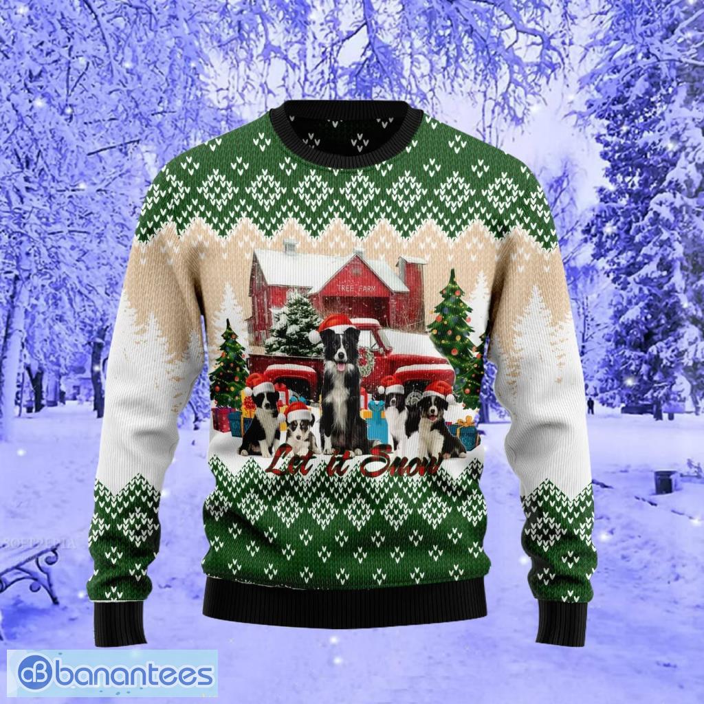 Border collie clearance ugly christmas sweater