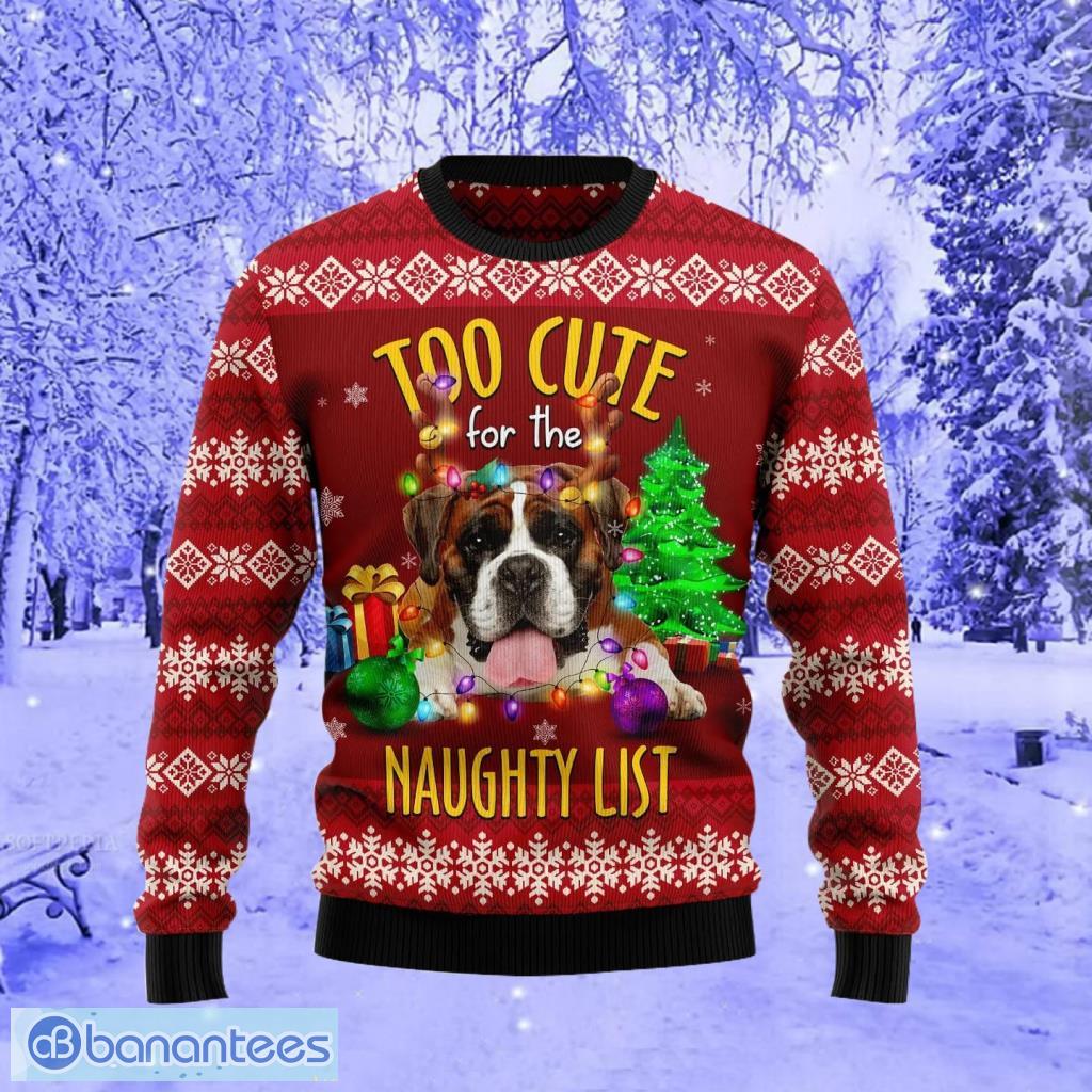 Boxer hot sale christmas sweater