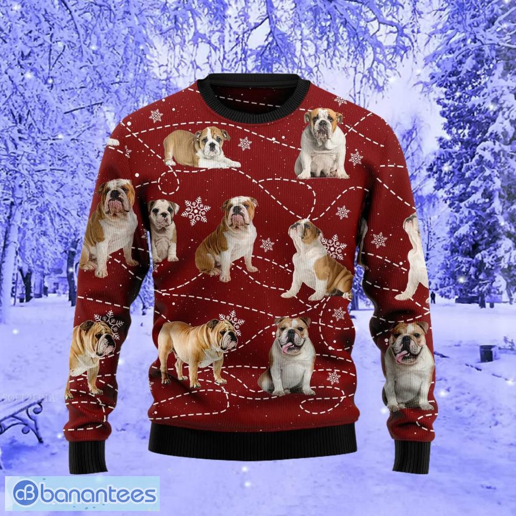 Bulldog on sale xmas sweater