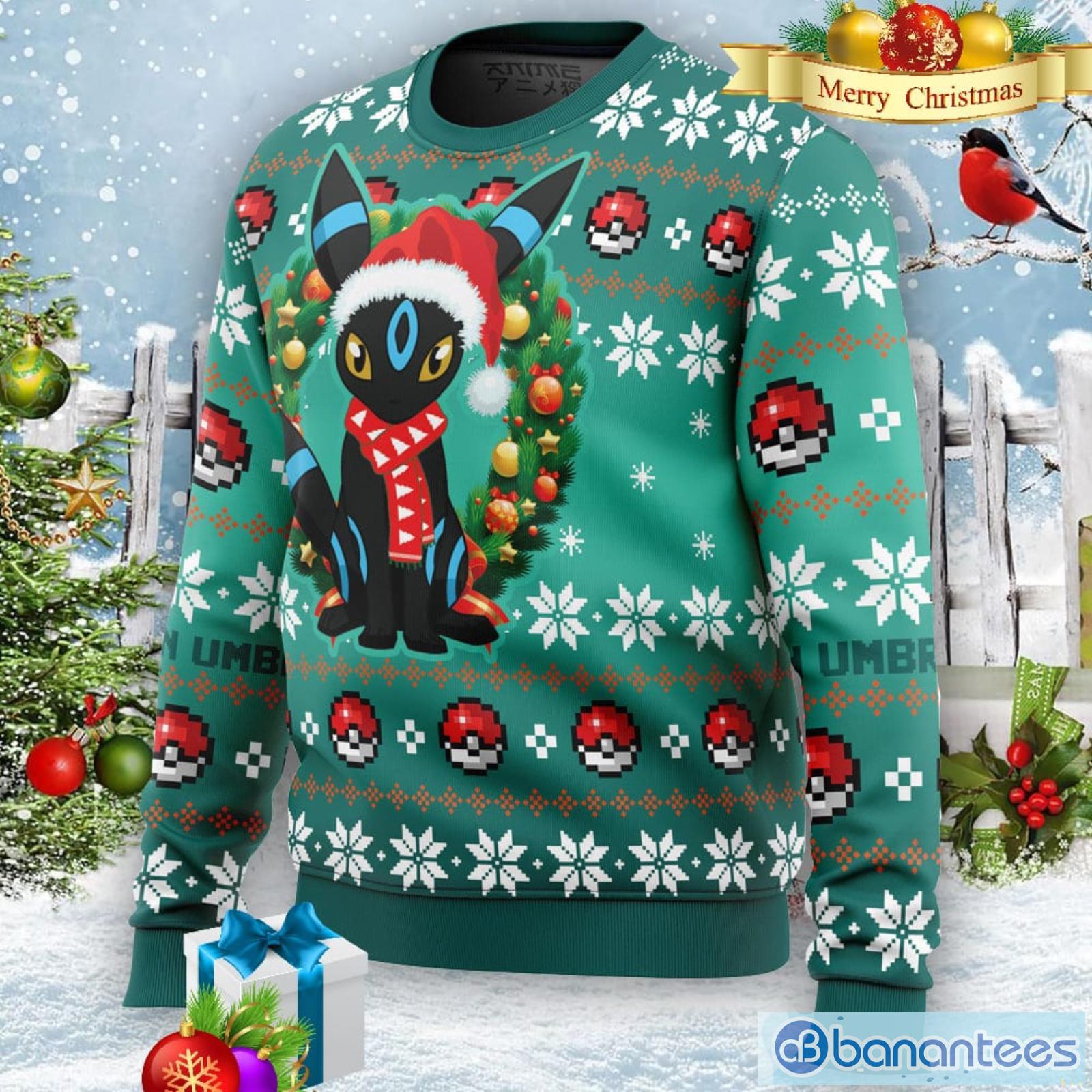 Eevee Pokemon Ugly Christmas Sweater For Men Women - Banantees