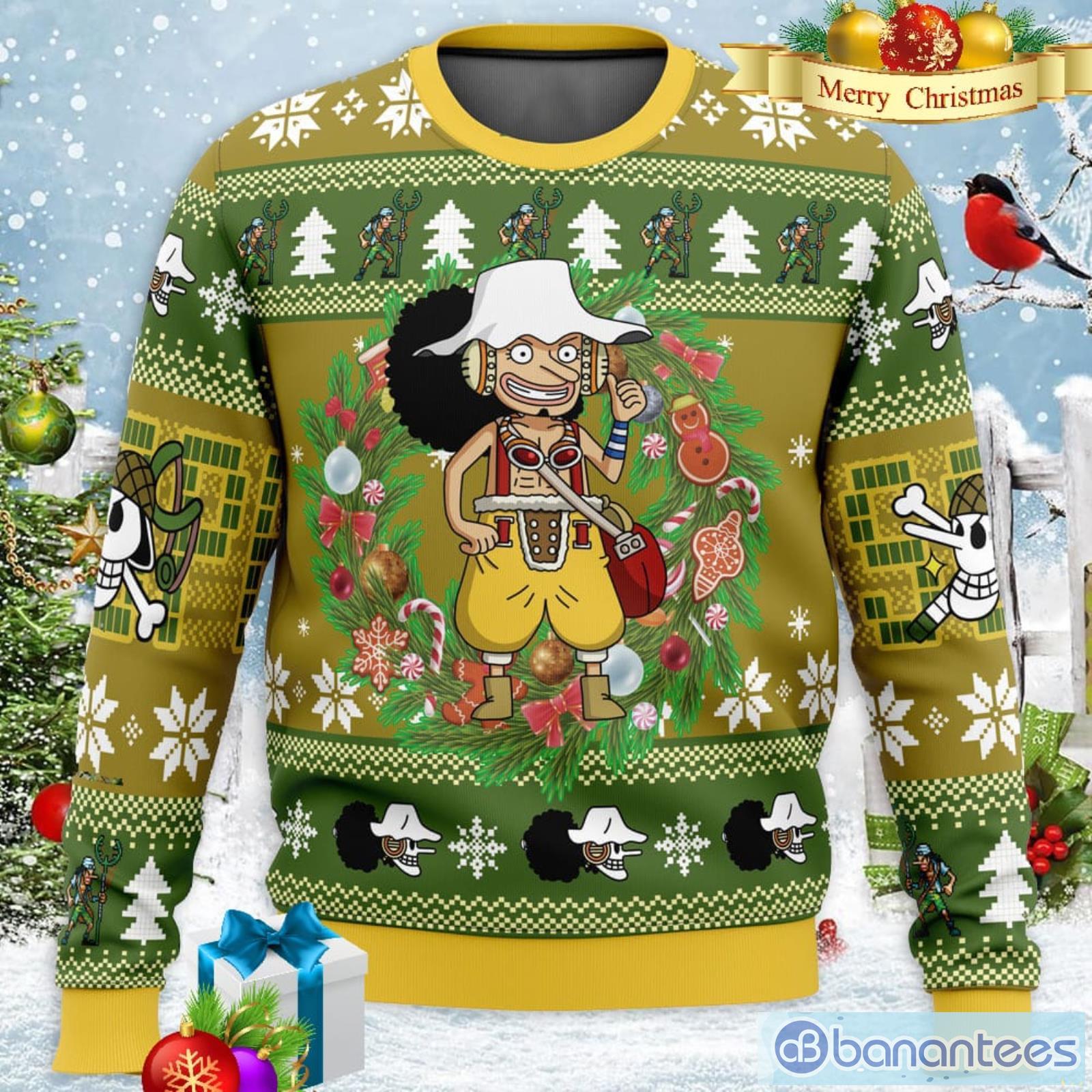 Christmas Zoro One Piece Xmas Men And Women Christmas Gift 3D Ugly Christmas  Sweater - Banantees