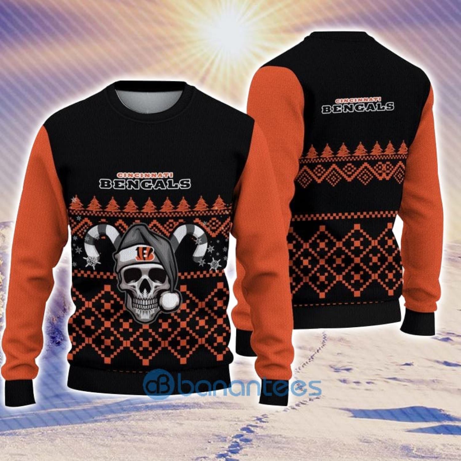 Cincinnati Bengals Tree Ugly Christmas Fleece Sweater