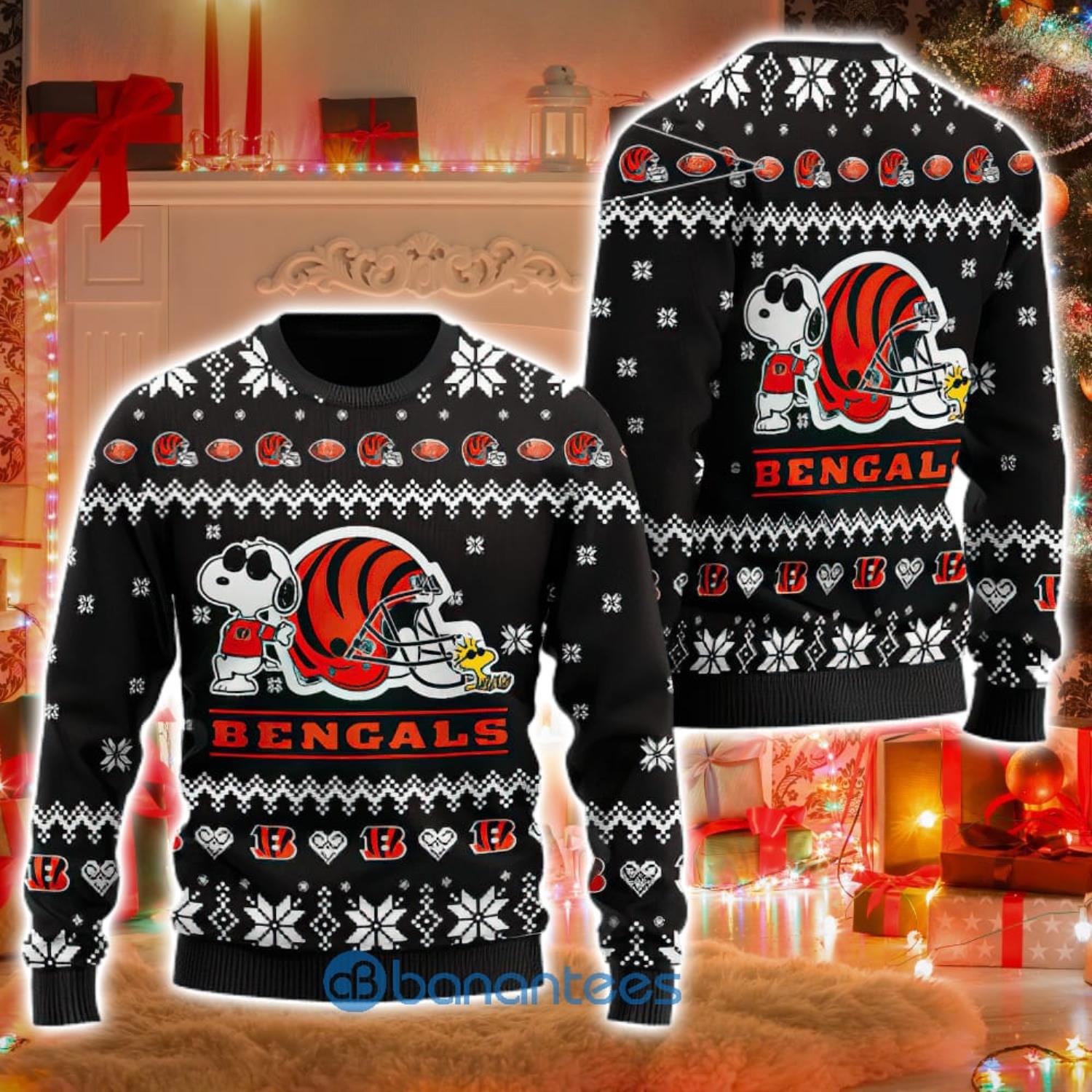 Cleveland Browns Snoopy All Over Print 3D Ugly Christmas Sweater