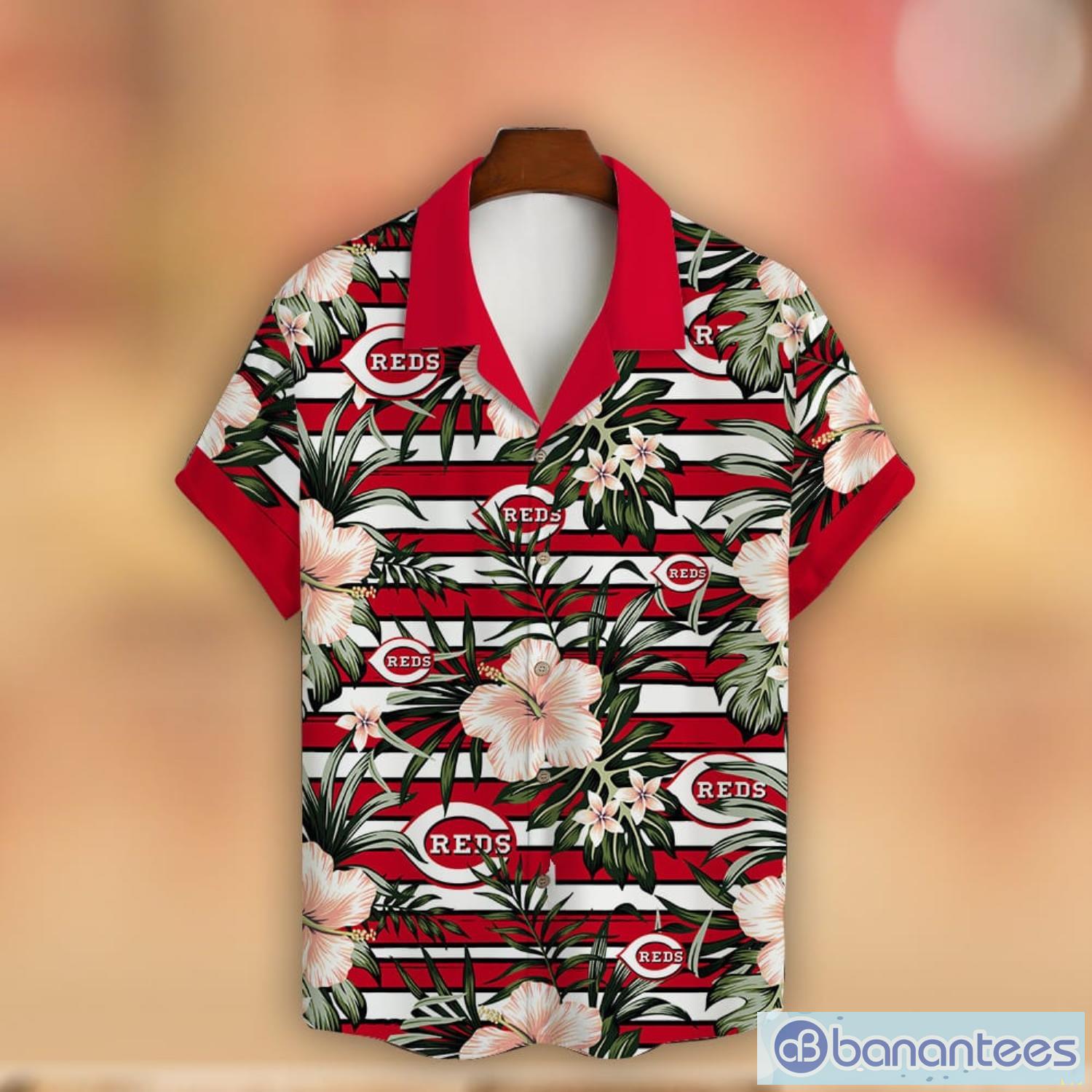 Cincinnati Reds Major League Baseball 2023 AOP Tropical Flower Hawaiian Shirt New Trend For Fans Product Photo 2