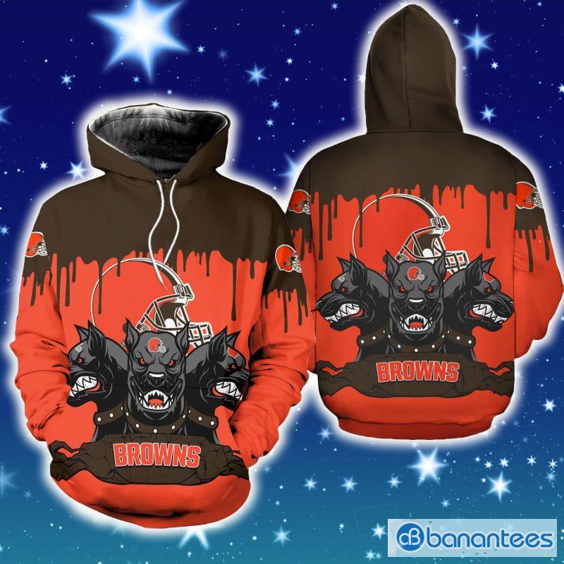 Cleveland Browns Hoodie Mens 3D Irresistible Skull Browns Gift