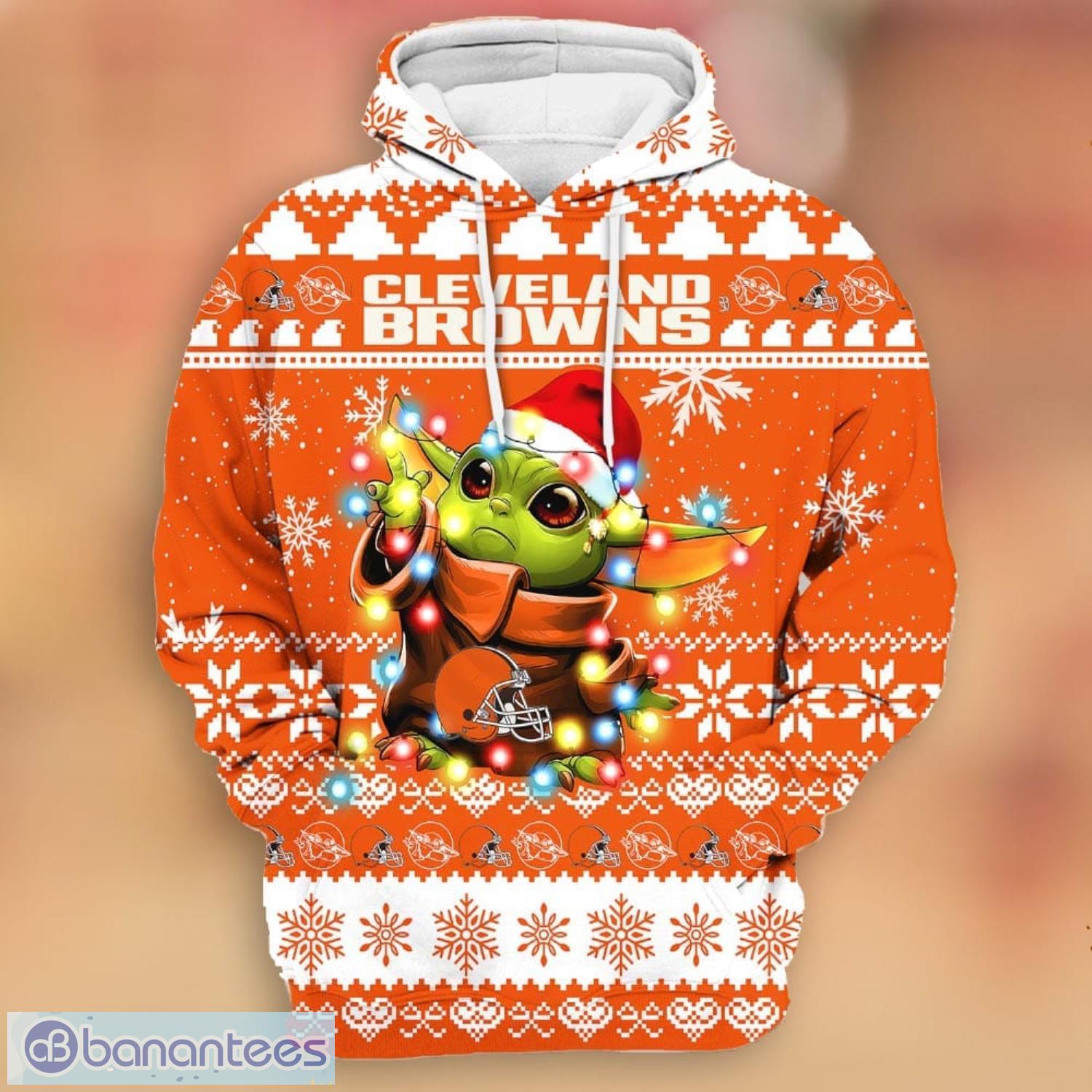 Merry Christmas Season Cleveland Browns Snoopy 3D Hoodie Cute Christmas  Gift For Men And Women