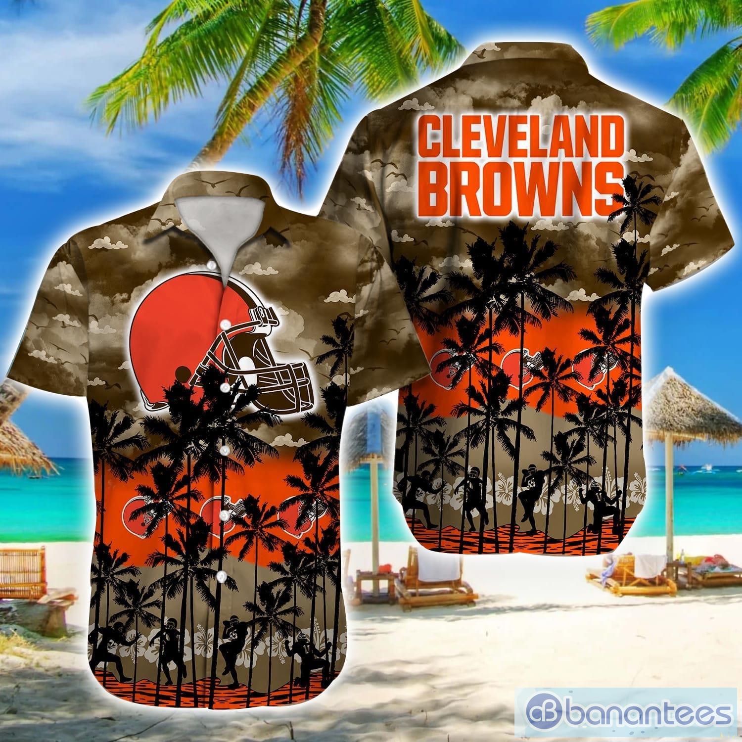 NFL Cleveland Sport Teams Mix Orange Palm Tree Special Design Hawaiian Shirt  - Bring Your Ideas, Thoughts And Imaginations Into Reality Today