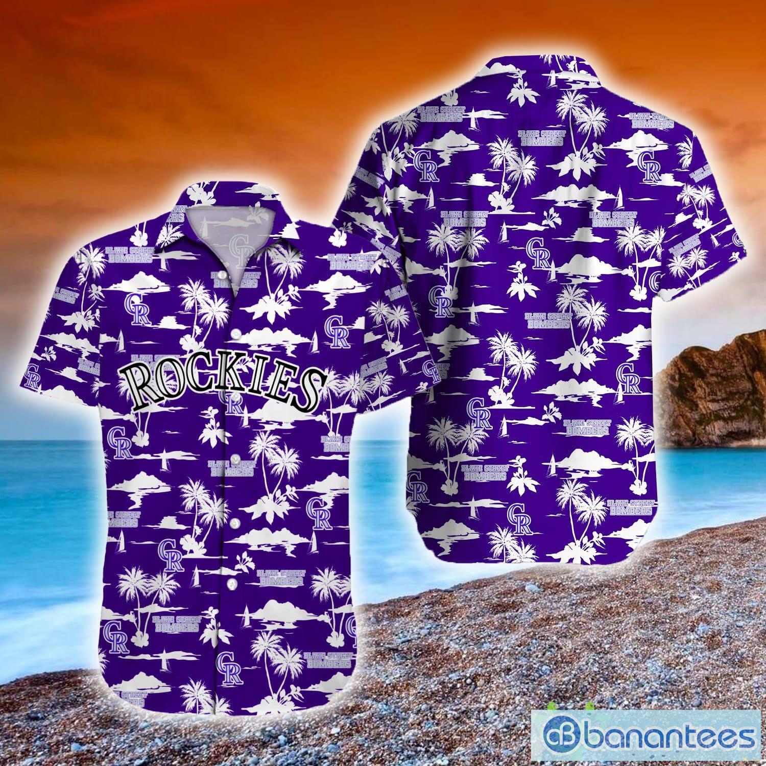 Funny MLB Hawaiian Shirt, Personalized Name Colorado Rockies