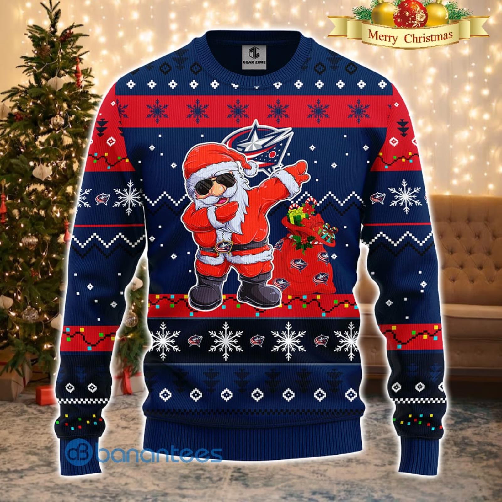 NHL Columbus Blue Jackets The Grinch Christmas Ugly Sweater