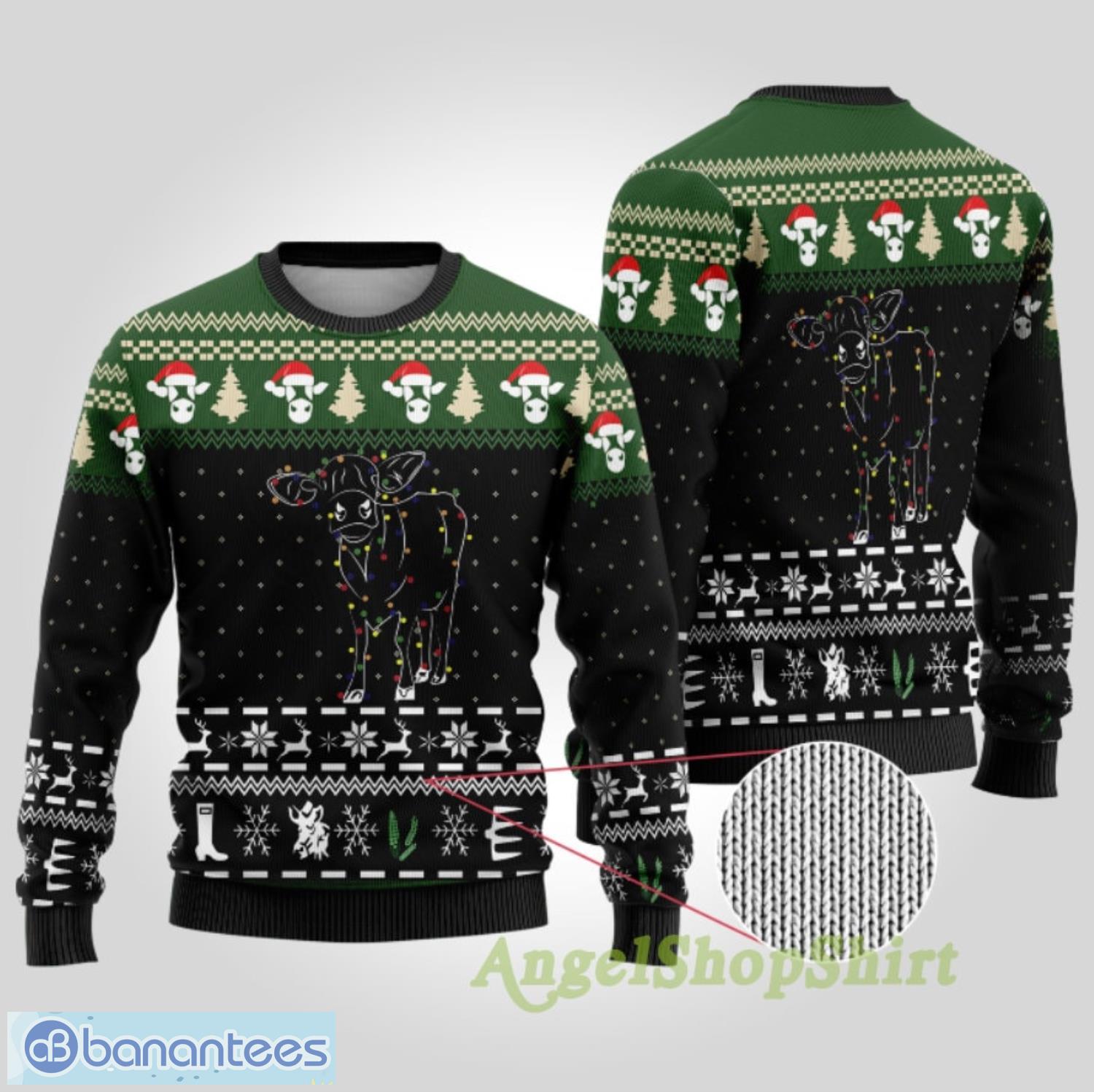 Cow Lovers Christmas Gift Ugly Christmas Sweater Product Photo 2