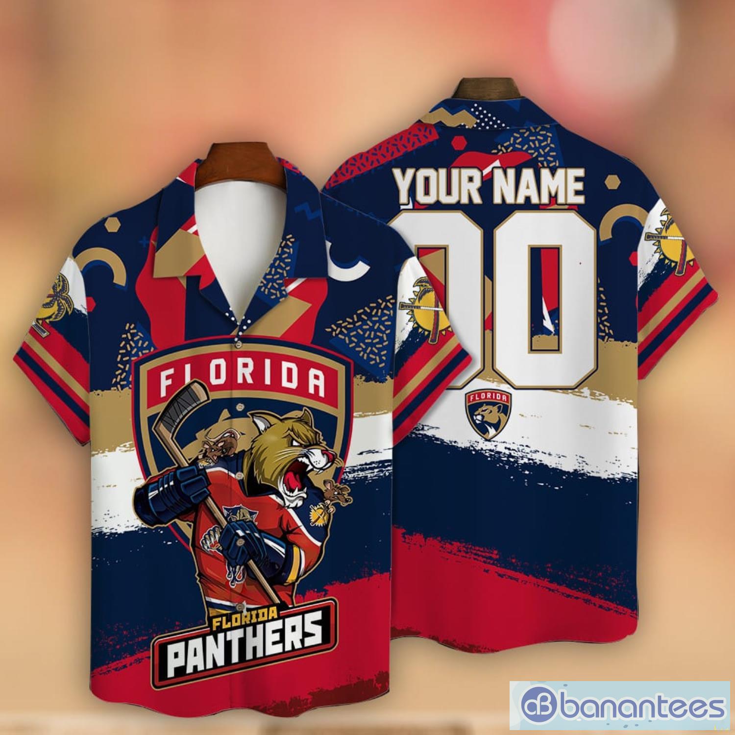 Custom Name And Number Florida Panthers Hawaiian Shirt New Trend For Fans Product Photo 1