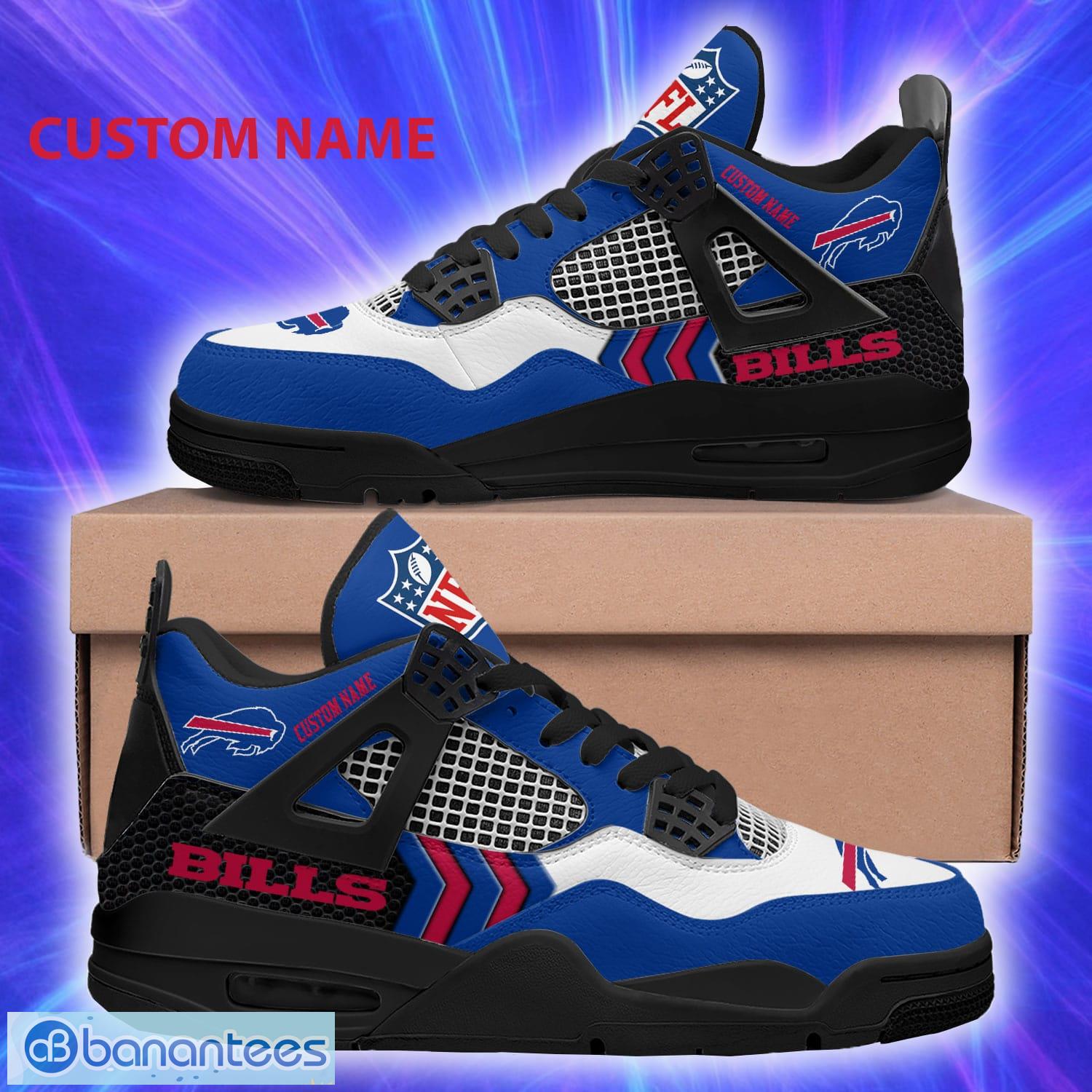 Buffalo Bills Camo Air Jordan 4 Custom Name Shoes