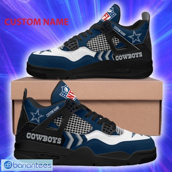 Custom Name Dallas Cowboys NFL Air Jordan 4 Sneakers For Men And Women Unisex Running Shoes - Custom Name Dallas Cowboys NFL Signature Air Jordan 4 Unisex Sneakers Running For Men And Women Gift