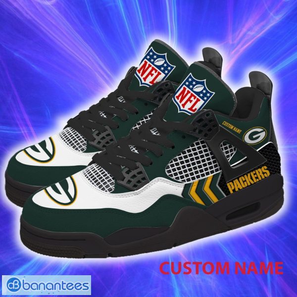 Custom Name Green Bay Packers NFL Air Jordan 4 Sneakers For Men And Women Unisex Running Shoes - Custom Name Green Bay Packers NFL Trendy Air Jordan 4 Unisex Sneakers Running For Men And Women Gift