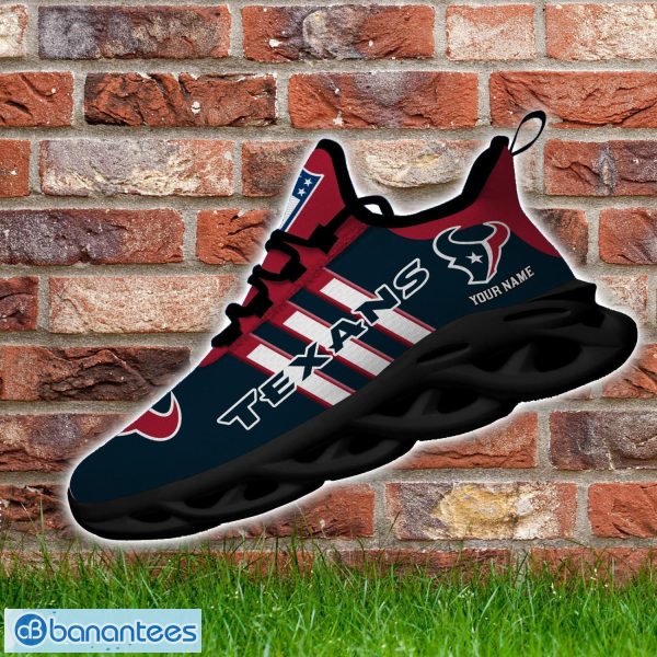 Custom Name Houston TexansRunning Sneakers Striped Style Max Soul Shoes For Fans Product Photo 3