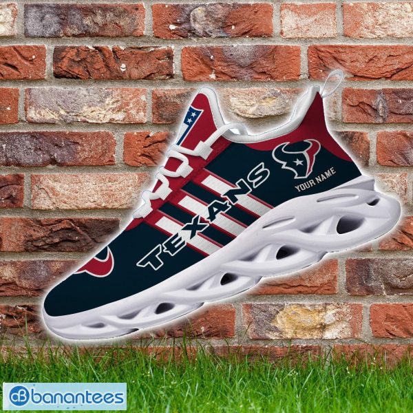 Custom Name Houston TexansRunning Sneakers Striped Style Max Soul Shoes For Fans Product Photo 4