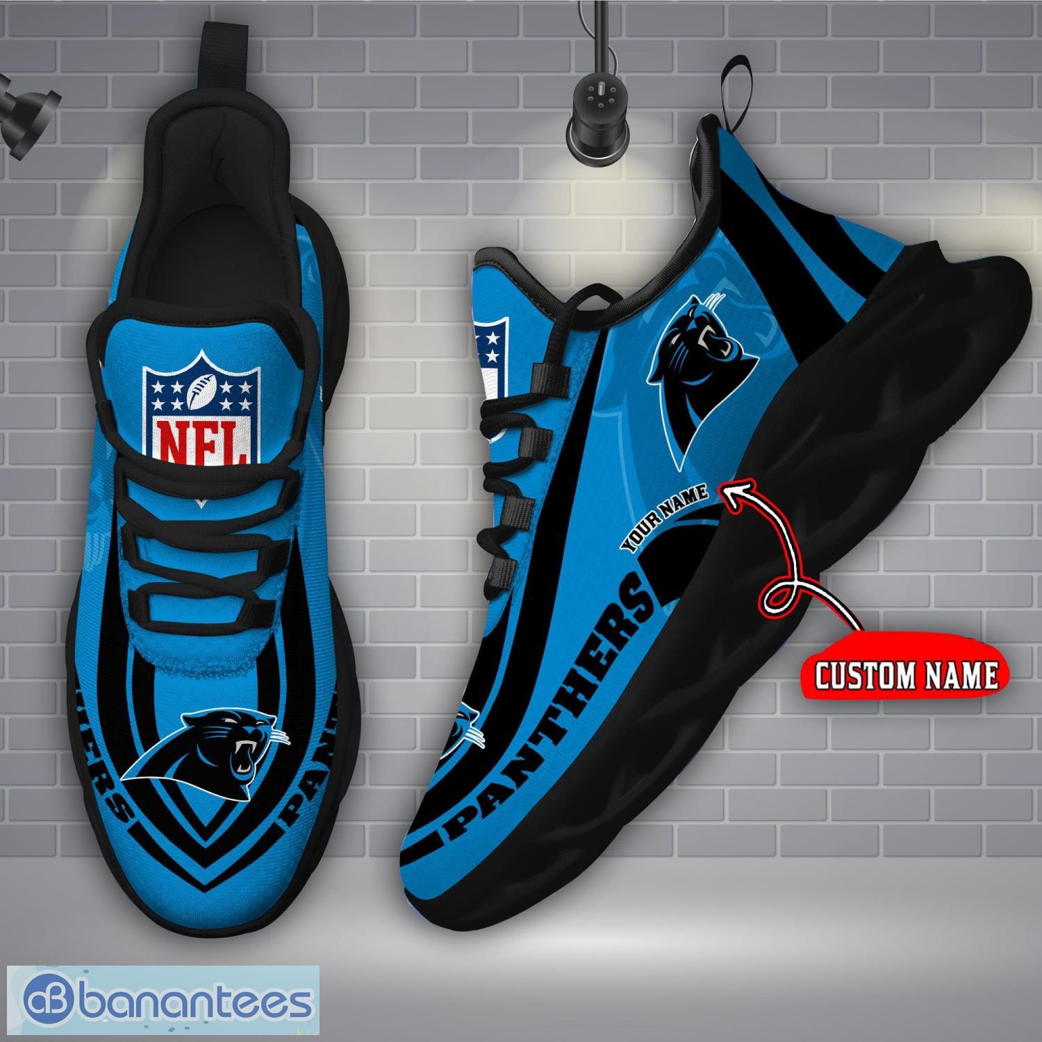 Custom Name NFL Fans Carolina Panthers Max Soul Sneakers Sport