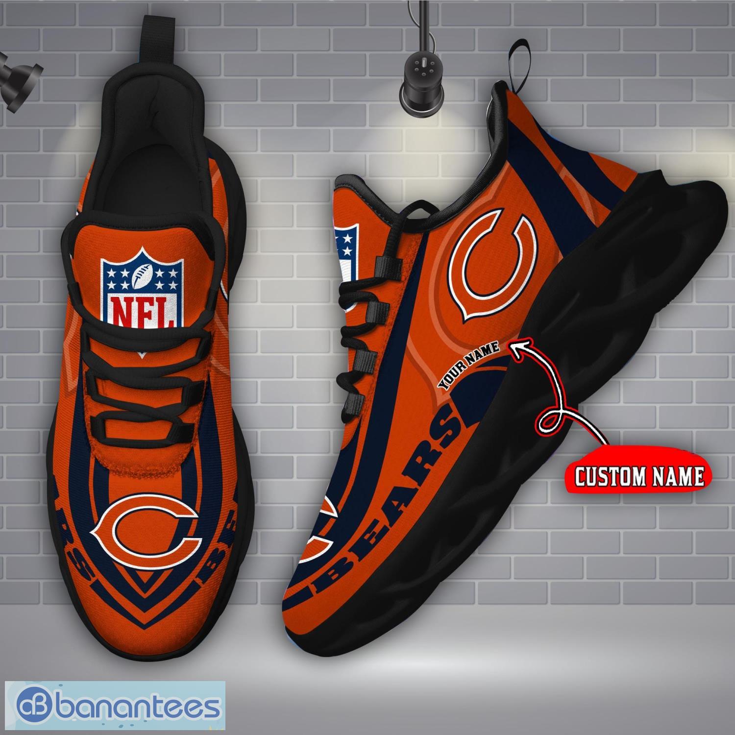 Chicago Bears Nfl American Football Team Custom Game Orange 3d