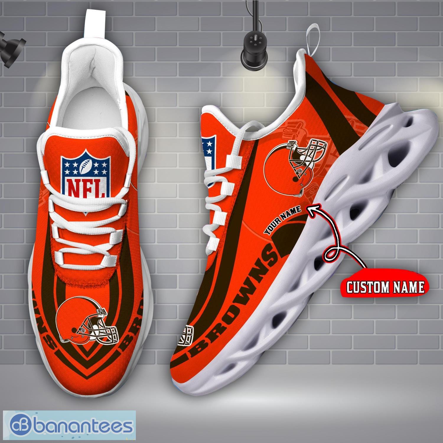 NFL Cleveland Browns Brown Orange Max Soul Sneakers Sport Shoes