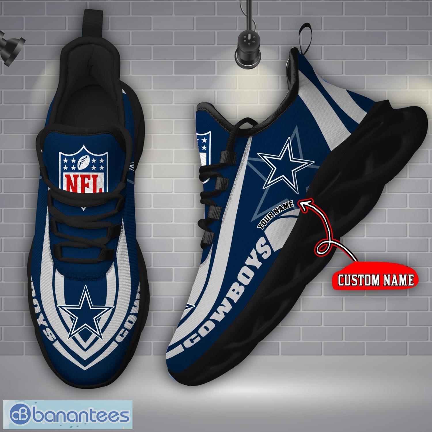 Dallas Cowboys Best Gift For NFL Fans Max Soul Shoes Custom Name For Men  And Women Running Sneakers - Freedomdesign