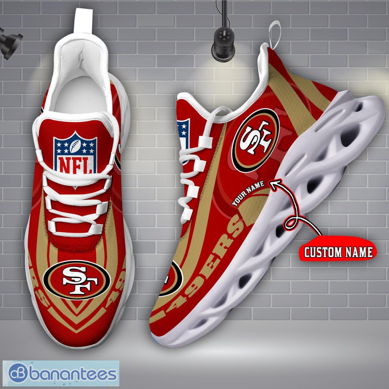 Custom Name NFL Fans San Francisco 49ers Max Soul Sneakers Sport Gift For  Men And Women - Banantees