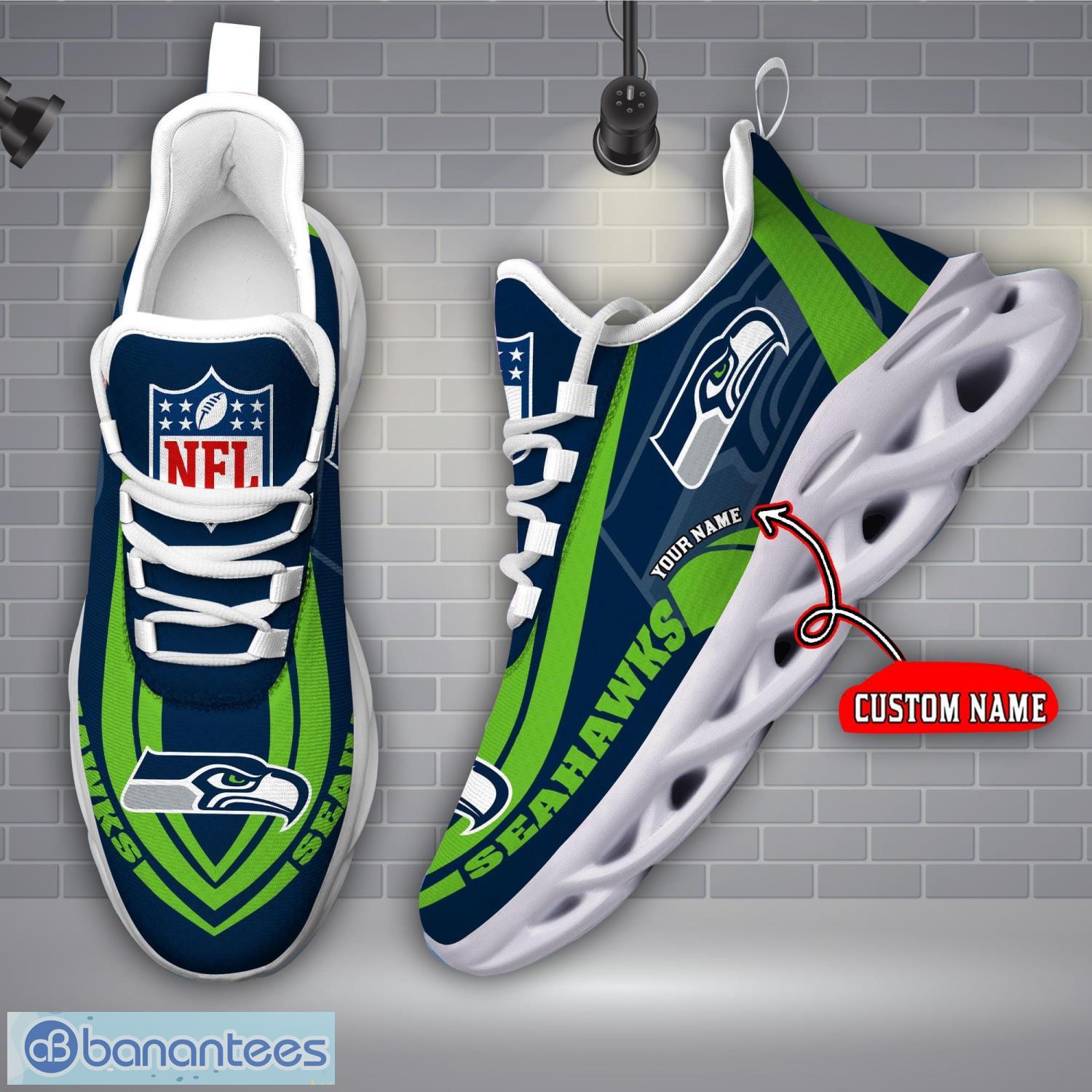 Seattle Seahawks Personalized Name NFL Max Soul Shoes Men And Women For Fans