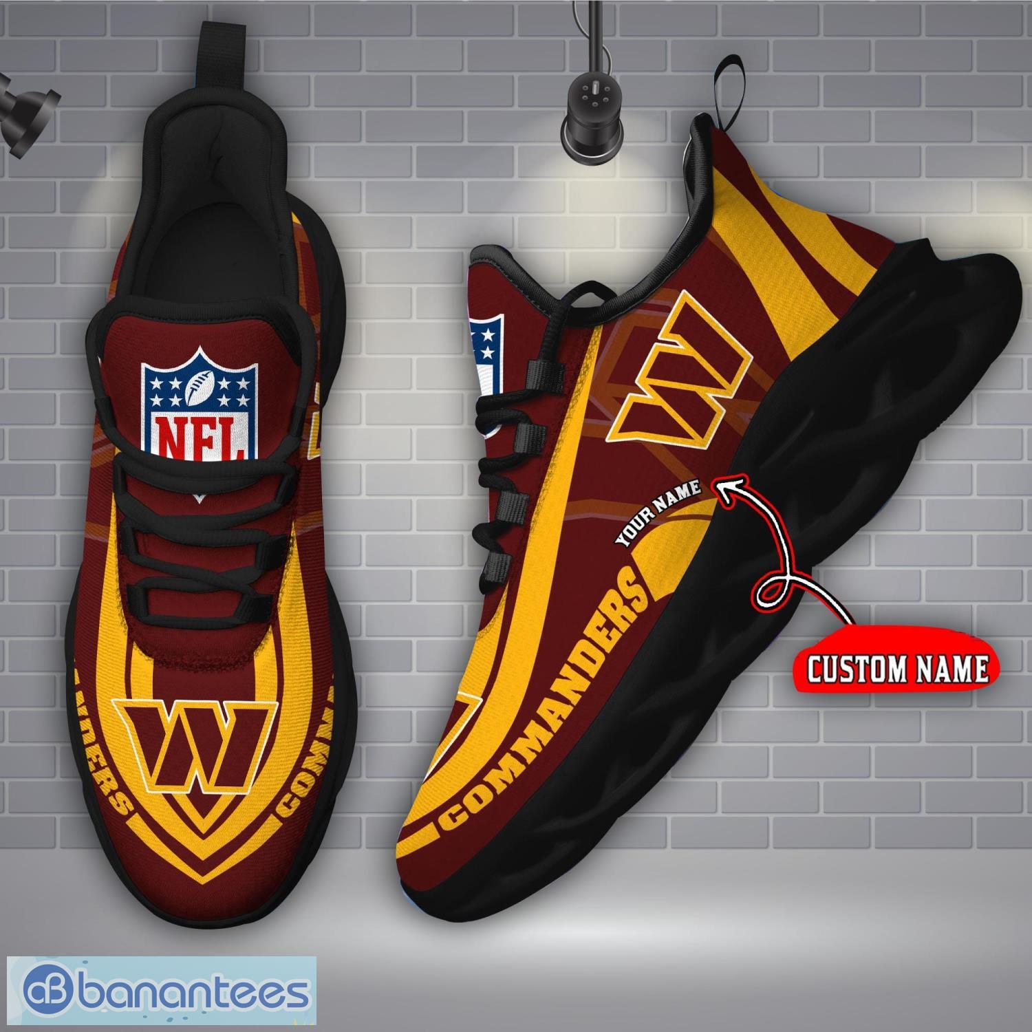 Washington Redskins Custom Name Max Soul Shoes Best Gift For Men And Women