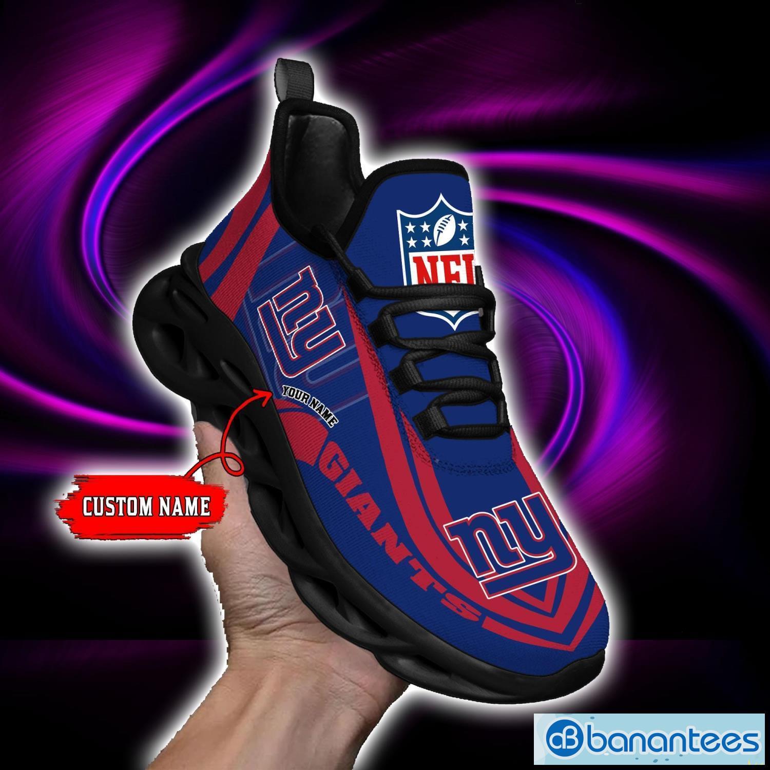 Personalize NFL New York Giants White Blue Max Soul Sneakers