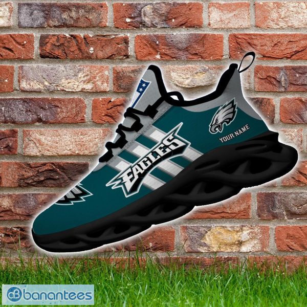 Custom Name Philadelphia Eagles Running Sneakers Striped Style Max Soul Shoes Product Photo 3
