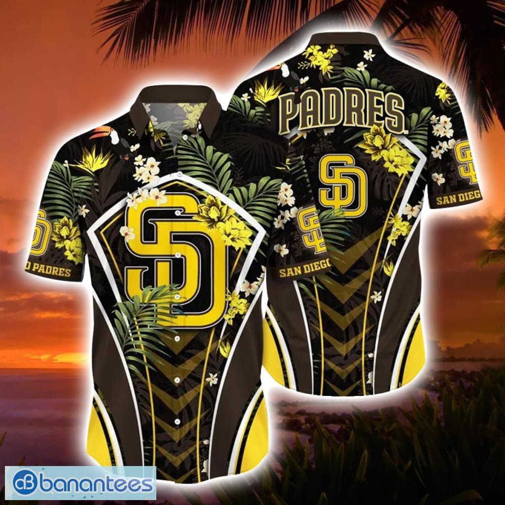 Custom Name San Diego Padres Mlb Flower Hawaii Shirt For Fans - Banantees
